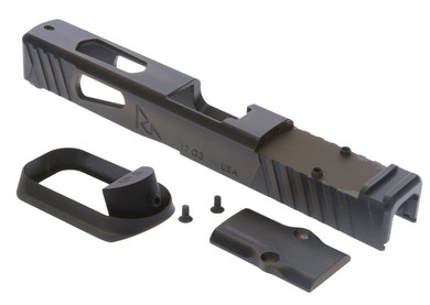 Rival Arms RA-RA14G102B Faction Series Slide A1 with RMR Cut Cerakote Battle Bronze 17-4 Stainless Steel for Glock 17 Gen3 (Slide & Mag Well Only)