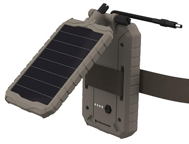 Stealth Cam STCSOLP3X Sol-Pak Solar Battery Pack Li-ion Battery 3000 mAh Tan Features USB Charging Port Stealth Cam STCSOLP3X Sol-Pak Solar Battery Pack Li-ion Battery 3000 mAh Tan Features USB Charging Port