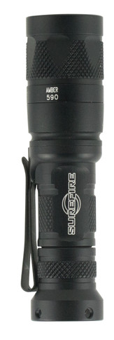 Surefire AVIATORAM Aviator Dual-Output White/Amber LED 250/20 Lumens CR123A Lithium (1) Battery Black Aerospace Grade Aluminum Body