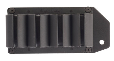 TacStar 1081140 SideSaddle 4 Shot Shotshell Carrier 12 Gauge Benelli Nova Black Polymer/Aluminum