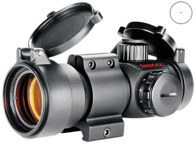 Tasco Pro Point Rifle Scope PDTS132, 1x, 32mm Obj, 30mm Tube Dia, Mt, Illum 5 M.O.A Red Dot Reticle