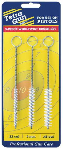 Tetra 1521I Wire-Twist Brush Set 9mm,22 Cal,45 Cal Handgun 3 Per Pack