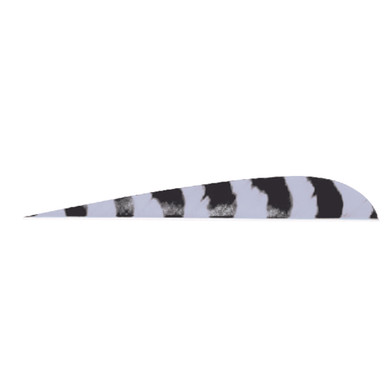 Trueflight Parabolic Feathers Barred Grey 4 in LW 100 pk 1531