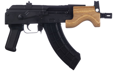 Century Arms HG2797N Draco Micro (Romanian Made) 7.62x39mm 30+1 6.25 in Threaded Barrel, Black Stamped Receiver, Premium Handguard, Black Polymer Grip, Enhanced Trigger Group, Includes 1 US Palm 30rd, Magazine, Pistol