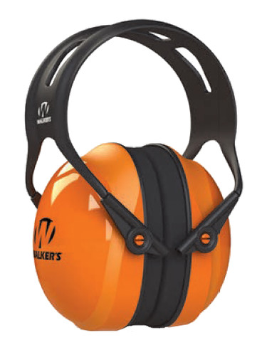 Walker's GWP-SF-PSM-MD Maxprotec Polymer 27 dB Over the Head Orange Ear Cups with Black Headband Medium