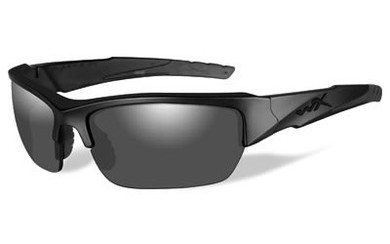 Wiley X Valor, Black Ops, Sunglasses, Small to Large HeadSize, Matte Frame, Polarized Smoke Grey Lens, ANSIApproved CHVAL08