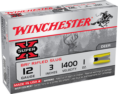 Winchester Super-X BRI Rifled Slug 12 Gauge Shotshells | XRS123