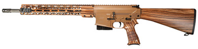 Windham Weaponry R18FSFSS308WG R18FSFSS 7.62x51mm NATO Caliber with 18in Barrel, 5+1 Capacity, Brown Cerakote Rec Finish, Woodgrain A2 Fixed Stock  Woodgrain Dipped Polymer Grip Right Hand