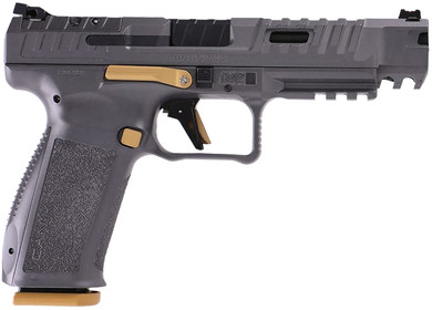 Canik HG6771TN SFx Rival 9mm Luger 10+1 5 Black Steel Barrel, Rival Gray Optic Cut/Serrated Steel Slide, Canik Grey Poly Frame w/Pic Rail, Rival Grey Poly Grip, Pistol