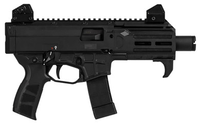 CZ-USA 91430 Scorpion 3+ Micro 9mm Luger 20+1 4.20 Black Polycoat Threaded Barrel, M-LOK Handguard, Pic Rail Receiver, Black Poly Frame, Black Poly Grip, Ambi, Tactical Pistol