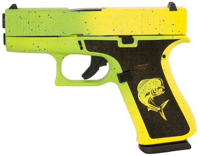 Glock PX4350204MAHIWG G43X Sub-Compact Frame 9mm Luger 10+1 3.41 Black GMB Barrel, Mahi Cerakote Serrated Steel Slide, Mahi Poly Frame w/Beavertail & Front Rail, Black Textured Grip, Ambi, Pistol