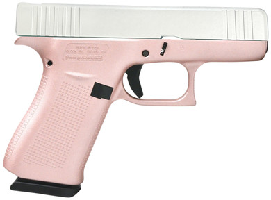 Glock UX4350204RGFPWS G43X Sub-Compact Frame 9mm Luger 10+1 3.41 Black GMB Barrel, Pearl White Cerakote Serrated Steel Slide, Rose Gold Poly Frame w/Beavertail, Textured Poly Grip, USA Made, Pistol