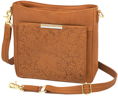 Gun Tote'n Mamas/Kingport GTM98/SADDLE Saddle Leather Cross-Body Bag