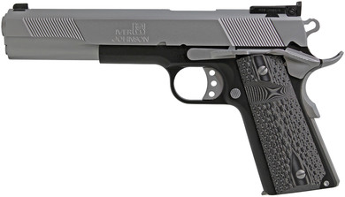 Iver Johnson EAGLEXL45TT Eagle Deluxe 45 ACP 8+1 6 Steel Barrel, Hard Chrome Serrated Steel Slide, Matte Black Steel Frame w/Beavertail, Black/Gray G10 Grip, Pistol
