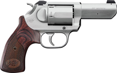 Kimber 3400016CA K6S *CA Compliant DA/SA 357 Mag 6 Shot 3 Brushed Stainless Steel Barrel & Cylinder, Brushed Stainless Stainless Steel Frame, Diamond Checkering Grip, Exposed Hammer, Revolver