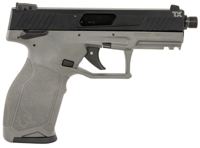 Taurus 1-TX22141G10 TX22 Full Size Frame 22 LR 10+1 4.10 Matte Black Threaded Barrel, Matte Black Serrated Slide, Gray Poly Frame w/Pic Rail, Textured Grip, Rimfire Pistol