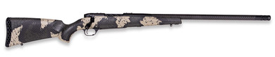 Weatherby MGS01N257WR6B Mark V Backcountry Guide 257 Wthby Mag 3+1 24 Carbon Fiber Fluted Threaded BBL, Blk Cera Drilled & Tapped  Receiver, Fixed Peak 44 Blktooth Carbon Fiber w/Olive Green & Backpack Sponge Accents Carbon Fiber Stock, Rifle
