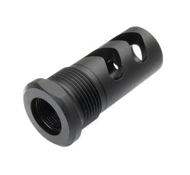 Wilson Combat SPRTMBFB30 Muzzle Brake Whisper 30 Cal 5/8x24 Black Melonite, Suppressor Accessories
