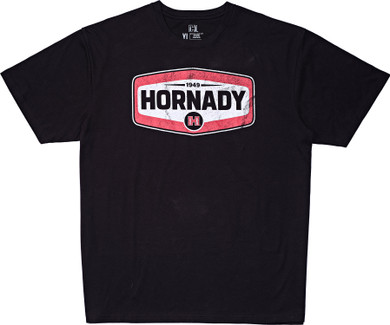 Hornady 99607L Hornady Black Cotton Short Sleeve Large, Graphic Tee