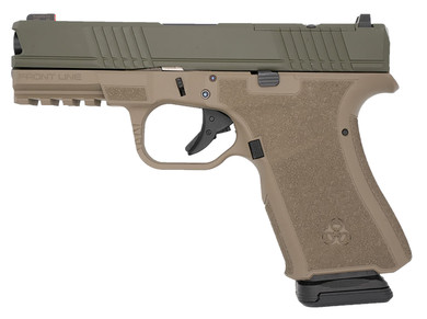 Black Rain Ordnance FL9MMFDEOD Frontline Compact Frame 9mm Luger 15+1 4 Black Nitride Steel Barrel, OD Green Cerakote Optic Ready/Serrated Stainless Steel Slide, Flat Dark Earth Cerakote Poly Frame w/Pic Rail & Grip, Pistol