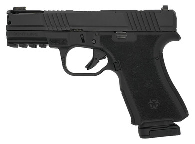 Black Rain Ordnance FLP9MMBLK Frontline+ Compact Frame 9mm Luger 15+1 4 Black Nitride Ported Steel Barrel, Black Cerakote Optic Ready/Ported/Serrated Stainless Steel Slide & Poly Frame w/Pic Rail, Black Poly Grip, Pistol