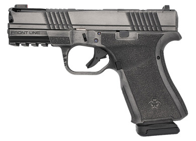 Black Rain Ordnance FLP9MMGMGB Frontline+ Compact Frame 9mm Luger 15+1 4 Black Nitride Ported Steel Barrel, Gun Metal Gray Cerakote Optic Ready/Ported/Serrated Stainless Steel Slide & Poly Frame w/Pic Rail, Black Poly Grip, Pistol