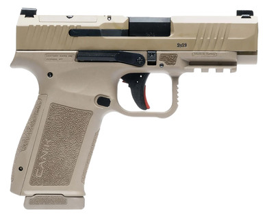 Canik HG7883DN Mete MC9LS Sub-Compact Frame 9mm Luger 17+1 3.64 Black Steel Barrel Flat Dark Earth Serrated Steel Slide, Flat Dark Earth Poly Frame w/Pic Rail, Interchangeable Backstrap Grip, Pistol