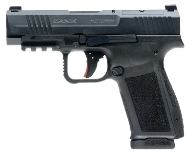 Canik HG7885N Mete MC9LS Sub-Compact Frame 9mm Luger 10+1 3.64 Black Steel Barrel, Black Nitride Serrated Steel Slide, Black Poly Frame w/Pic Rail, Interchangeable Backstrap Grip, Pistol