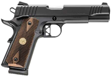 Charles Daly 440213 Superior 45 ACP 10+1 5 Stainless Steel Barrel, Black Serrated Steel Slide, Black Steel Frame w/Beavertail, Walnut Diamond Checkered Grip, ZeroTech Red Dot, Pistol