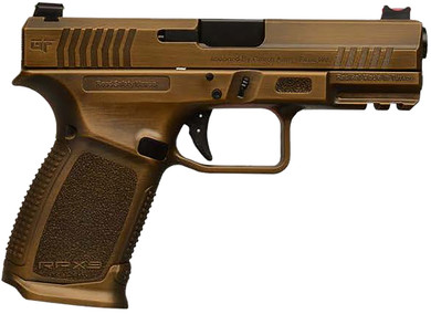 Gforce GFRPX3C9BNZ Exodus 9mm Luger 15+1 4.02 Black Steel Barrel, Bronze Cerakote Serrated Steel Slide, Bronze Cerakote Poly Frame w/Acc Rail, Textured Grip, Pistol