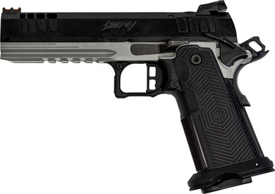 Great Lakes GL1911DS9FSSSRK Synergy 1911 DS 9mm Luger 20+1 5 Stainless Match Grade Barrel, Black Cerakote Optic Cut/Serrated Stainless Steel Slide, Cerakote Stainless Steel Frame w/Pic Rail, Textured Grip, Pistol
