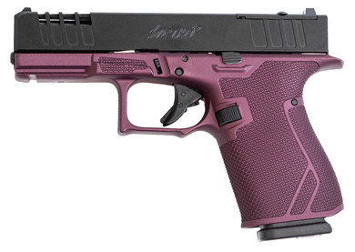 Great Lakes GL19CHY Striker Compact Frame 9mm Luger 15+1 4 Black Nitride Steel Barrel, Black Cerakote Serrated w/Slide Cuts Steel Slide, Black Cherry Cerakote Poly Frame & Grip, Ambi, Pistol