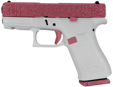 Glock PX4350204NBGF G43X Sports South Exclusive Sub-Compact Frame 9mm Luger 10+1 3.41 Black GMB Barrel, Bubblegum Cerakote Serrated Steel Slide, Frost Cerakote Poly Frame w/Beavertail, Ambi, Pistol