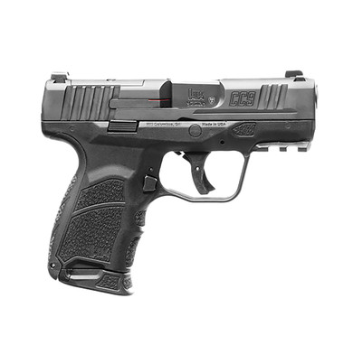 Heckler & Koch 81000551 CC9 9mm Luger 10+1 3.32 Black Polygonal Rifled Barrel, Optic Ready/Serrated Steel Slide, Poly Frame w/Pic Rail, Black Interchangeable Backstrap Grip, Pistol