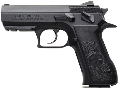 IWI US J941FS9ORP Jericho 941 Mid-Size Frame 9mm Luger 16+1 3.80 Black Chrome Lined Steel Barrel, Black Serrated Steel Slide & Frame w/Beavertail & Pic Rail, Black Textured Grips, Pistol
