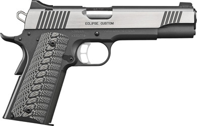 Kimber 3000238 Eclipse Custom 45 ACP 7+1 5 Stainless Match Grade Barrel, Charcoal Gray Serrated Stainless Steel Slide, Charcoal Gray Stainless Steel Frame w/Beavertail, G10 Grip, Pistol