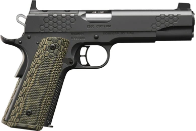 Kimber 3000360 KHX Custom 45 ACP 8+1 5 Stainless Match Grade Barrel, KimPro II Gray Serrated Stainless Steel Slide, Kimpro II Gray Stainless Steel Frame w/Beavertail, G10 Grip, Pistol