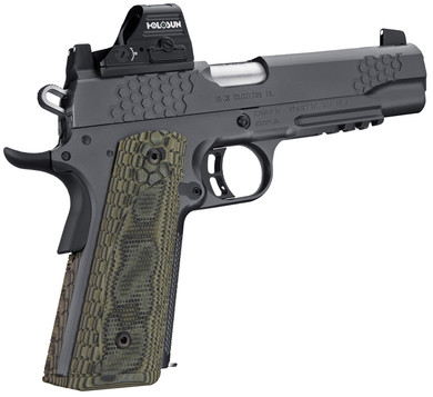 Kimber 3000436 KHX Custom 45 ACP 8+1 5 Stainless Match Grade Barrel, KimPro II Gray Serrated Stainless Steel Slide, Kimpro II Gray Stainless Steel Frame w/Beavertail & Pic Rail, G10 Grip, Holosun HE507C-GR-X2 Red Dot, Pistol