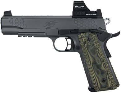 Kimber 3000436 KHX Custom 45 ACP 8+1 5 Stainless Match Grade Barrel, KimPro II Gray Serrated Stainless Steel Slide, Kimpro II Gray Stainless Steel Frame w/Beavertail & Pic Rail, G10 Grip, Holosun HE507C-GR-X2 Red Dot, Pistol