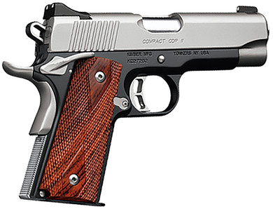 Kimber 3200018CA CDP II Custom *CA Compliant 45 ACP 8+1 5 Stainless Match Grade Barrel, Brush Polished Serrated Stainless Steel Slide, Brush Polished Aluminum Frame w/Beavertail, Gray/Black Double Diamond Laminate Grip, Pistol