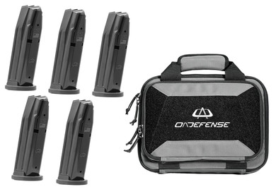 Oa Defense OA2311CPROKITBLKPRT15 2311 Pro w/Kit Compact Frame 9mm Luger 15+1 4.25 Black DLC Ported Barrel, Black Lightening Cut/Optic Cut/Serrated Stainless Steel Slide, Black Aluminum Frame w/Pic Rail, Black Modular Grip, Ambi, Pistol