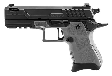 Oa Defense OA2311CPROKITGRYPRT15 2311 Pro w/Kit Compact Frame 9mm Luger 15+1 4.25 Black DLC Ported Barrel, Black Lightening Cut/Optic Cut/Serrated Stainless Steel Slide, Black Aluminum Frame w/Pic Rail, Gray Modular Grip, Ambi, Pistol
