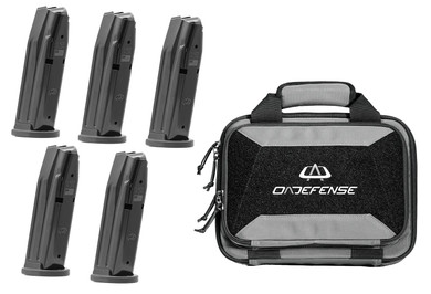 Oa Defense OA2311CPROKITGRYPRT15 2311 Pro w/Kit Compact Frame 9mm Luger 15+1 4.25 Black DLC Ported Barrel, Black Lightening Cut/Optic Cut/Serrated Stainless Steel Slide, Black Aluminum Frame w/Pic Rail, Gray Modular Grip, Ambi, Pistol
