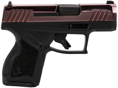 Taurus 1-GX4M931-RG GX4 Micro-Compact Frame 9mm Luger 13+1 3.06 Satin Black DLC Stainless Steel Barrel, Rose Gold PVD Serrated Alloy Steel Slide, Matte Black Stainless Steel Frame, Textured Grip, Pistol