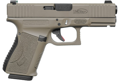 TriStar 85772 Apoc 9mm Luger 15+1 4.02 Black Steel Barrel, Flat Dark Earth Cerakote Serrated Steel Slide & Poly Frame w/Acc Rail, Textured Grip, Pistol