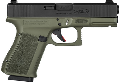 TriStar 85776 Apoc 9mm Luger 15+1 4.02 Black Steel Barrel, Black Cerakote Serrated Steel Slide, Multicam Cerakote Poly Frame w/Acc Rail, Textured Grip, Pistol