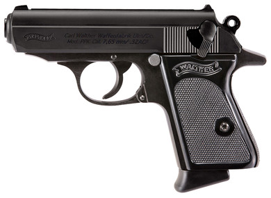 Walther 4796023 PPK/S 32 ACP 7+1 3.30 Black Steel Barrel, Black Serrated Steel Slide, Steel Frame w/Beavertail, Textured Poly Grip, Pistol