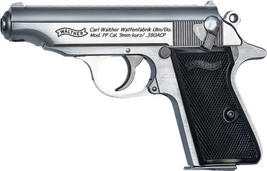 Walther 4796027 PP 380 ACP 7+1 3.90 Stainless Steel Barrel, Stainless Serrated Steel Slide, Stainless Aluminum Frame w/Beavertail, Textured Poly Grip, Pistol