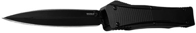 Boker 06EX244 3.39 Double Edge Dagger Plain Black D2 Steel Blade Aluminum Handle, Knife