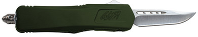 Great Lakes GLKMDSMTODG GLFA Medium 3.50 OTF Plain Steel Blade, OD Green Cerakote Aluminum Handle, Knife